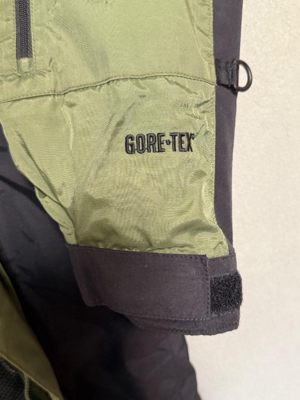North Face Gore-Tex Mountain Rain Snow Light Jacket Olive Green Black Men S - Picture 7 of 7